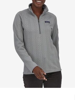 Patagonia Better Sweater 1/4-Zip Gray Fair Isle Pullover in excellent new cond